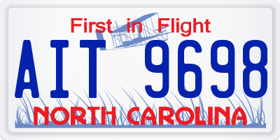 NC license plate AIT9698