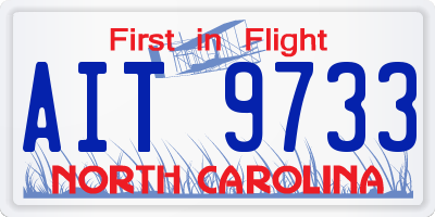 NC license plate AIT9733