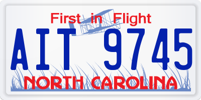 NC license plate AIT9745
