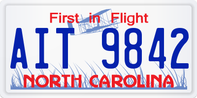 NC license plate AIT9842