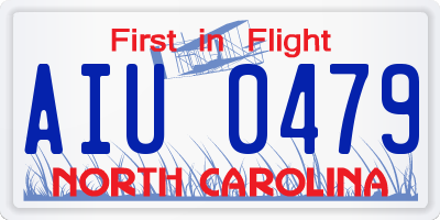 NC license plate AIU0479