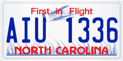 NC license plate AIU1336