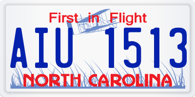 NC license plate AIU1513