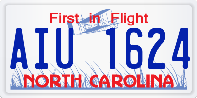 NC license plate AIU1624