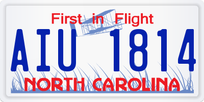 NC license plate AIU1814