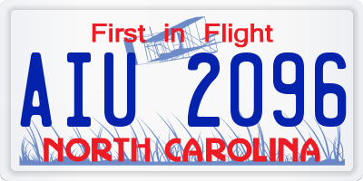 NC license plate AIU2096