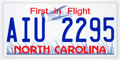 NC license plate AIU2295