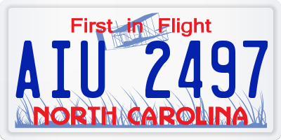 NC license plate AIU2497