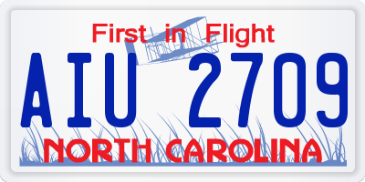 NC license plate AIU2709