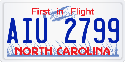 NC license plate AIU2799