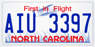NC license plate AIU3397