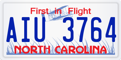 NC license plate AIU3764