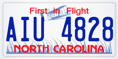 NC license plate AIU4828