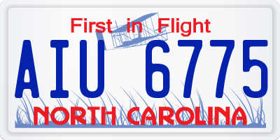 NC license plate AIU6775