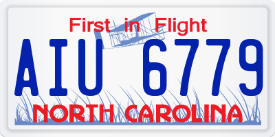NC license plate AIU6779