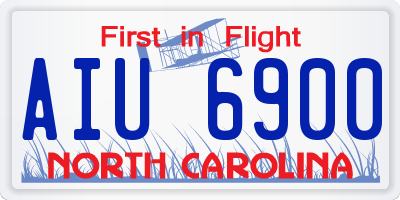 NC license plate AIU6900