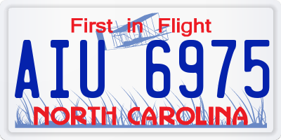 NC license plate AIU6975