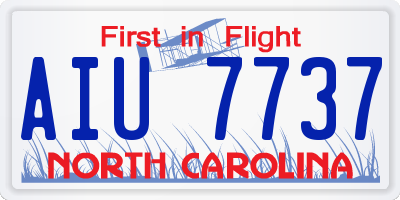NC license plate AIU7737