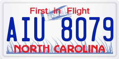 NC license plate AIU8079