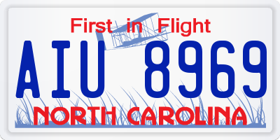 NC license plate AIU8969