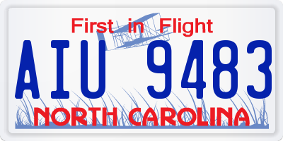 NC license plate AIU9483