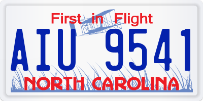 NC license plate AIU9541