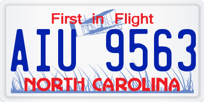 NC license plate AIU9563