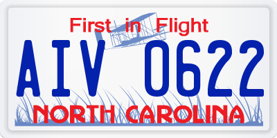 NC license plate AIV0622