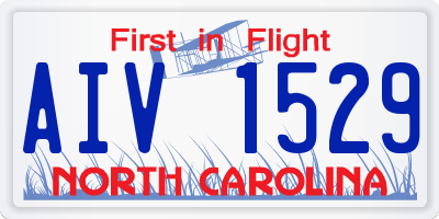 NC license plate AIV1529