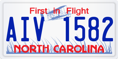 NC license plate AIV1582