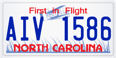 NC license plate AIV1586