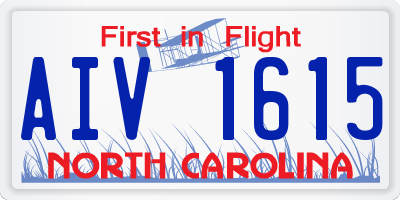 NC license plate AIV1615