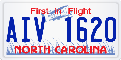 NC license plate AIV1620