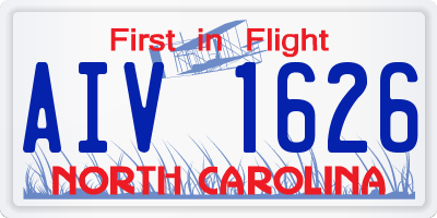 NC license plate AIV1626