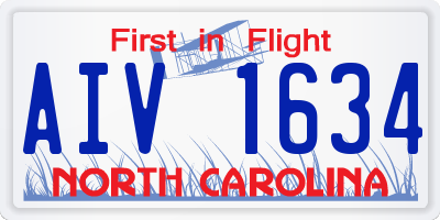 NC license plate AIV1634