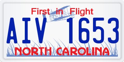 NC license plate AIV1653