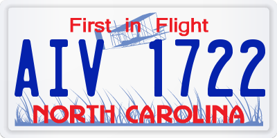 NC license plate AIV1722
