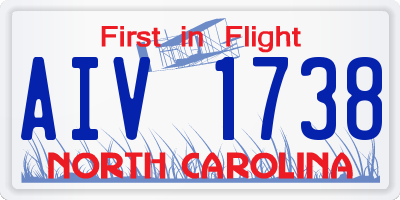 NC license plate AIV1738