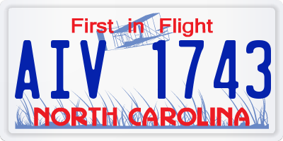 NC license plate AIV1743