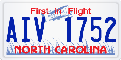NC license plate AIV1752