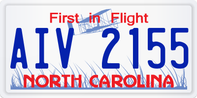 NC license plate AIV2155