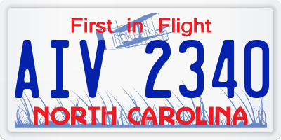 NC license plate AIV2340