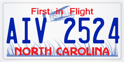 NC license plate AIV2524