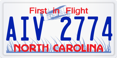 NC license plate AIV2774