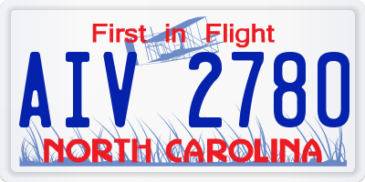 NC license plate AIV2780