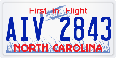 NC license plate AIV2843