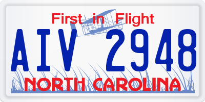 NC license plate AIV2948