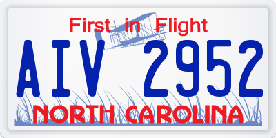 NC license plate AIV2952