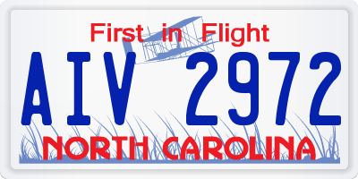 NC license plate AIV2972