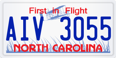 NC license plate AIV3055
